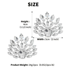 Crystal Shoe Clips Rhinestone Wedding Bridal Shoe Buckles