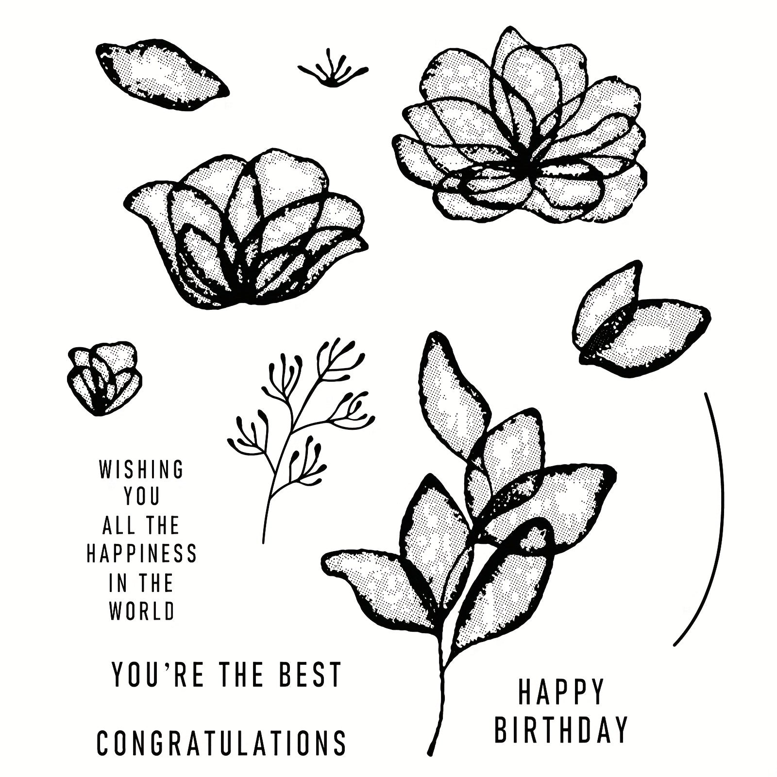 Birthday Greetings Metal Cutting Dies And Stamps