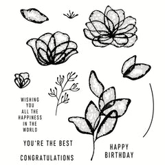 Birthday Greetings Metal Cutting Dies And Stamps