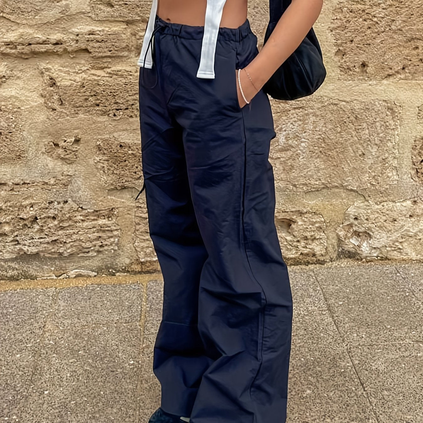 Y2K Loose Drawstring Casual Cargo Pants