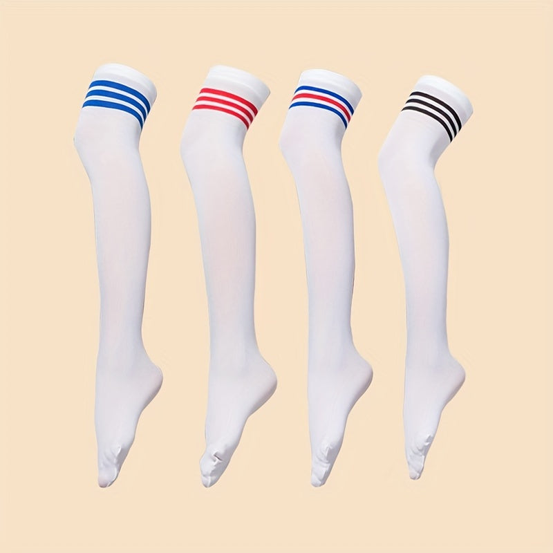 Striped Thigh High Socks Women's Stockings