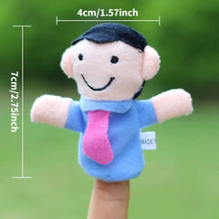 16pc Mini Animal Finger Puppets & Family of 6 Adorable Animals for Kids