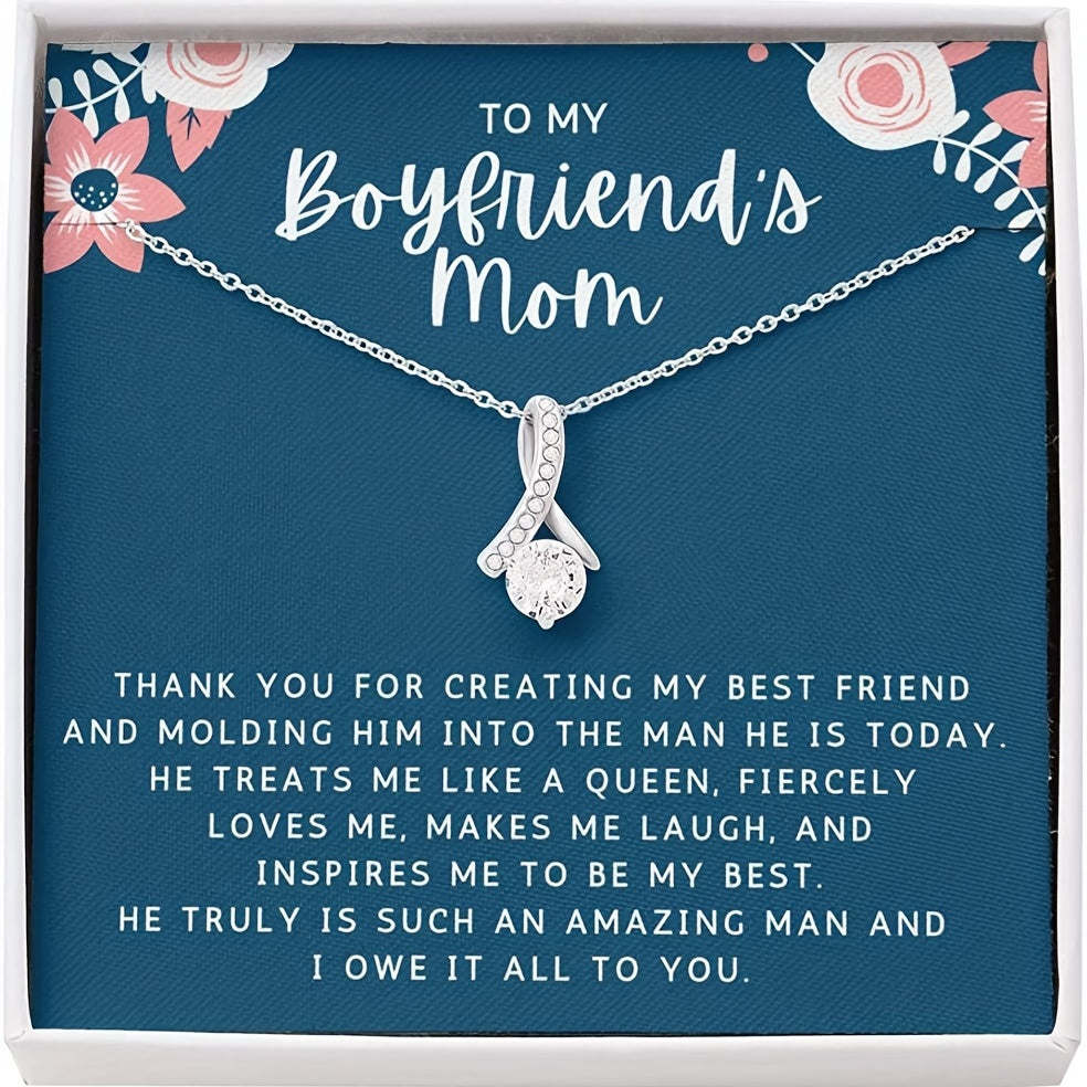 Rhinestone Pendant Necklace With Meaningful Message Card