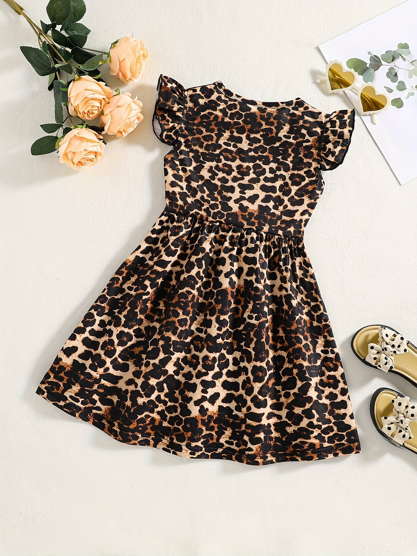 Girls Casual Dots Allover Print Summer Dress