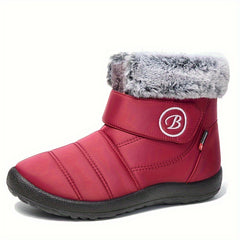 Faux Fur Lined Snow Boots Keep Warm Wear Resistance