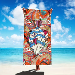 Colorful Fish Print Scarf Boho Shawl Large Sunscreen Wraps