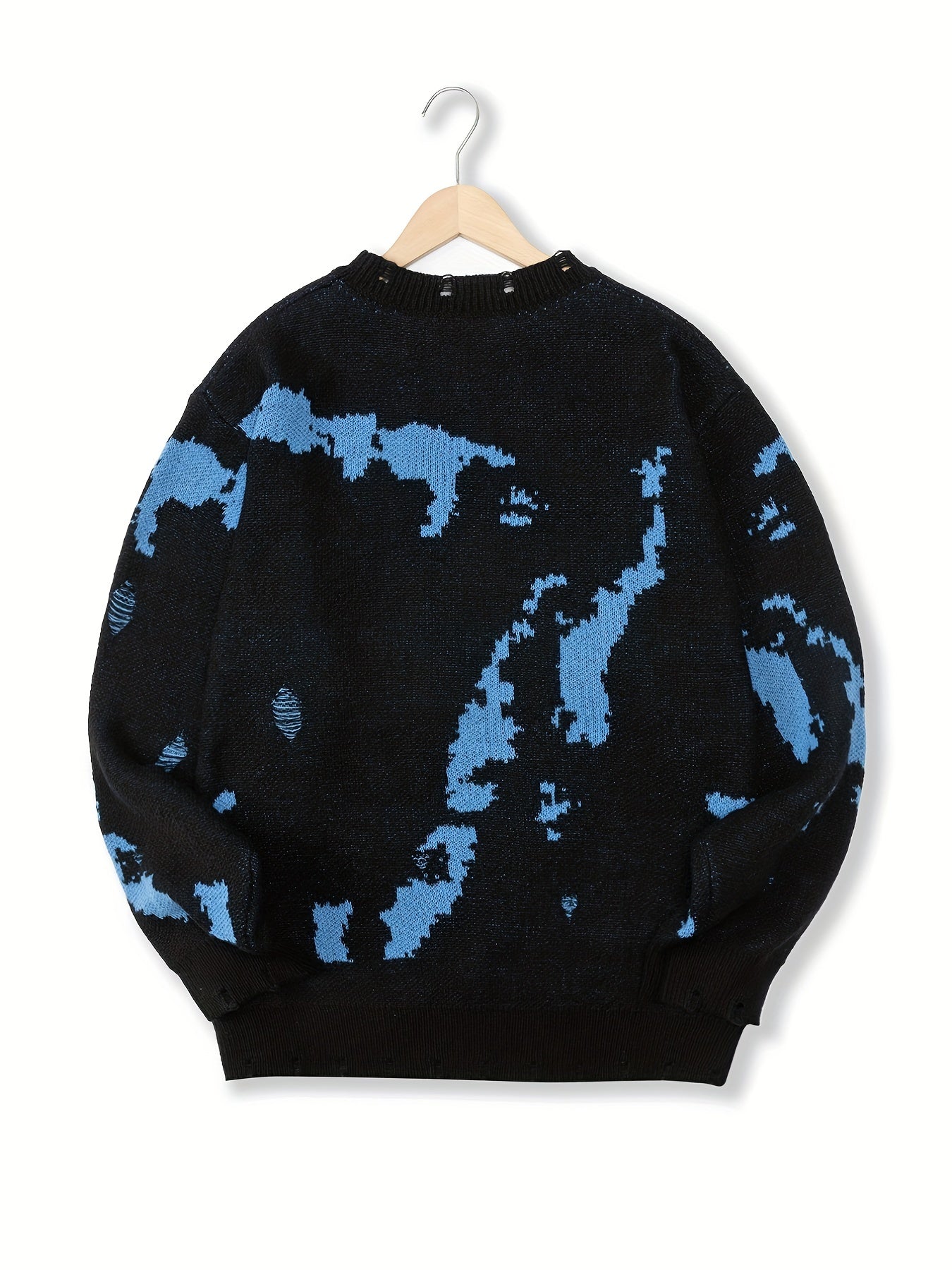 Men's Knitted Sweater Crew Neck Pullover for Fall Winter