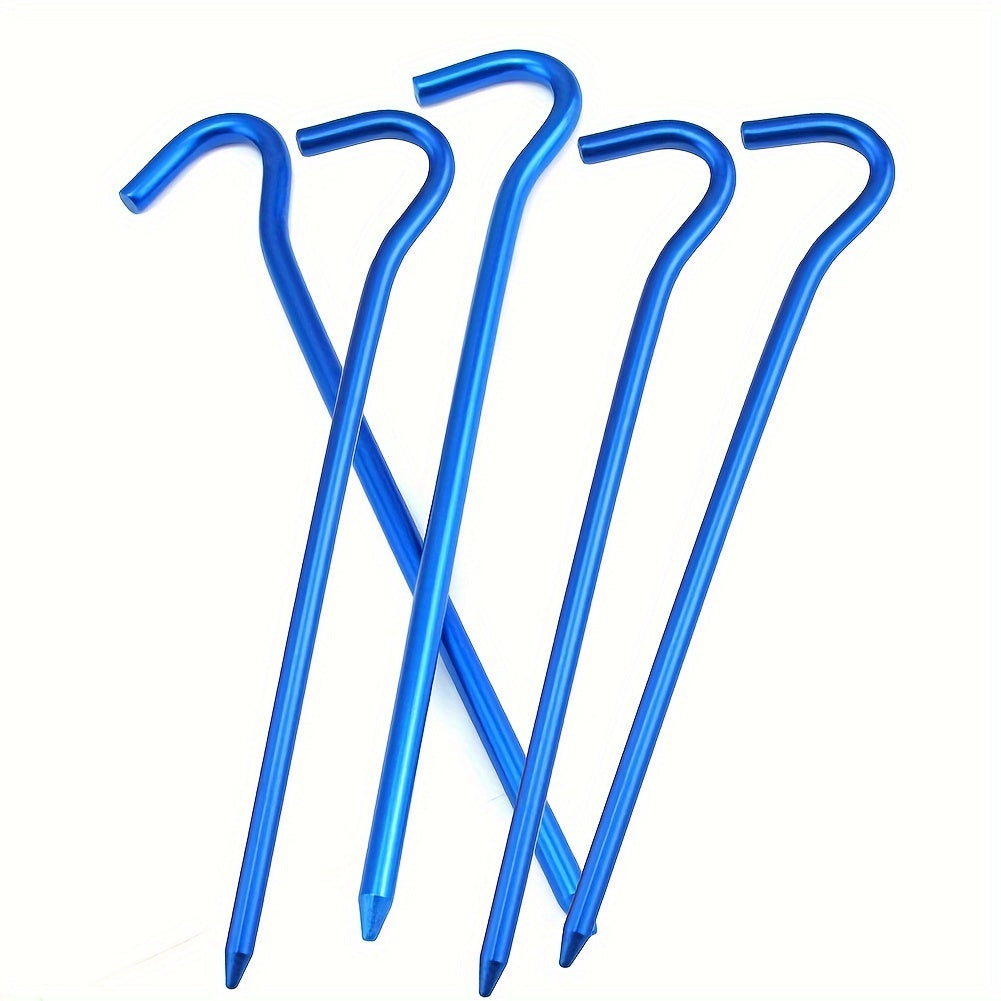 5pcs Aluminum Ground Stakes Tent Stakes Heavy Duty Metal Tent Pegs