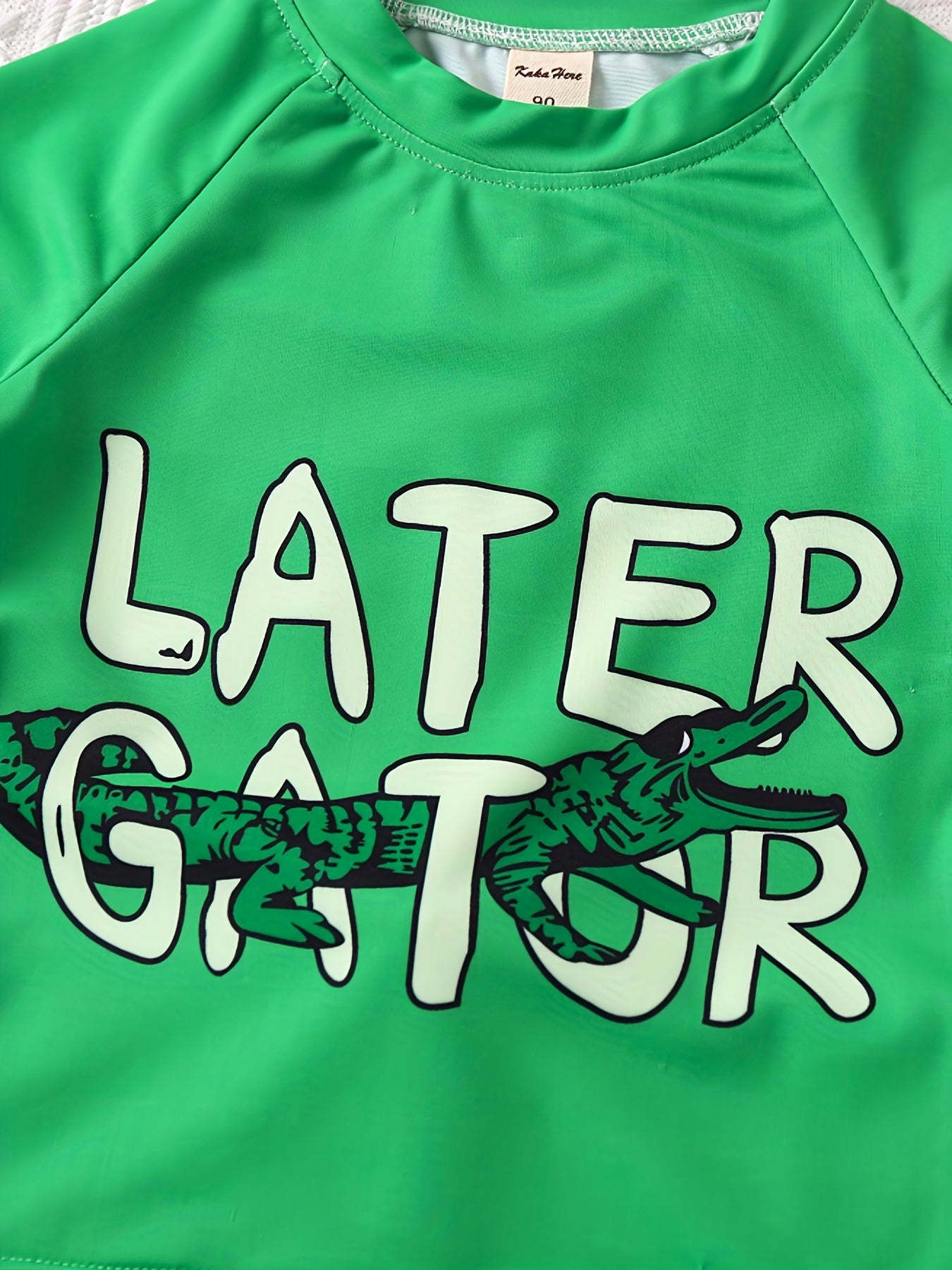 Boys Little Gator Cartoon Crocodile Swimming Suit