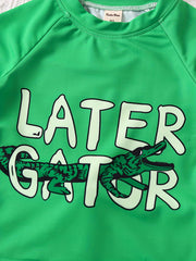 Boys Little Gator Cartoon Crocodile Swimming Suit