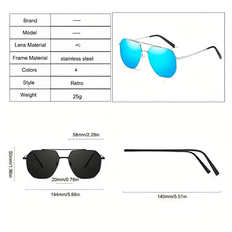 Men's Aviator Polarized Sunglasses UV400 Driving Glasses