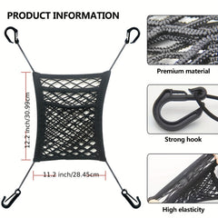 Car Net Front Seat Mesh Organizer 3 Layer Car Barrier Convenient Storage