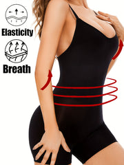 Slip Shaping Romper Tummy Control Butt Lifting V Neck Body Shaper