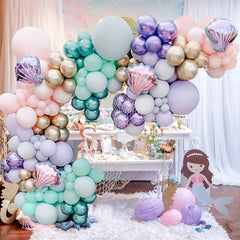 Mermaid Tail Balloon Garland Arch Kit Mermaid Birthday Party Decorations
