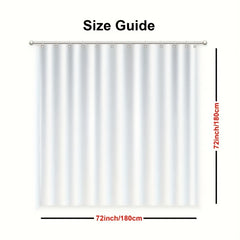 Flower Print Shower Curtain 72in Waterproof Mildew Proof Bathroom Decor
