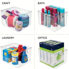 Kitchen Plastic Storage Organizer Container Bins Clear