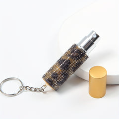 1PC Rhinestone Perfume Bottle Keychain 10ml