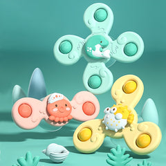 Adorable Baby Bathing Sucker Spinning Swimming Toy
