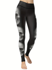 Skull Graphic Yoga Leggings Stretch Workout Running Tight Pants Women