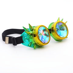 Colorful Steampunk Kaleidoscope Goggles Cosplay Glasses