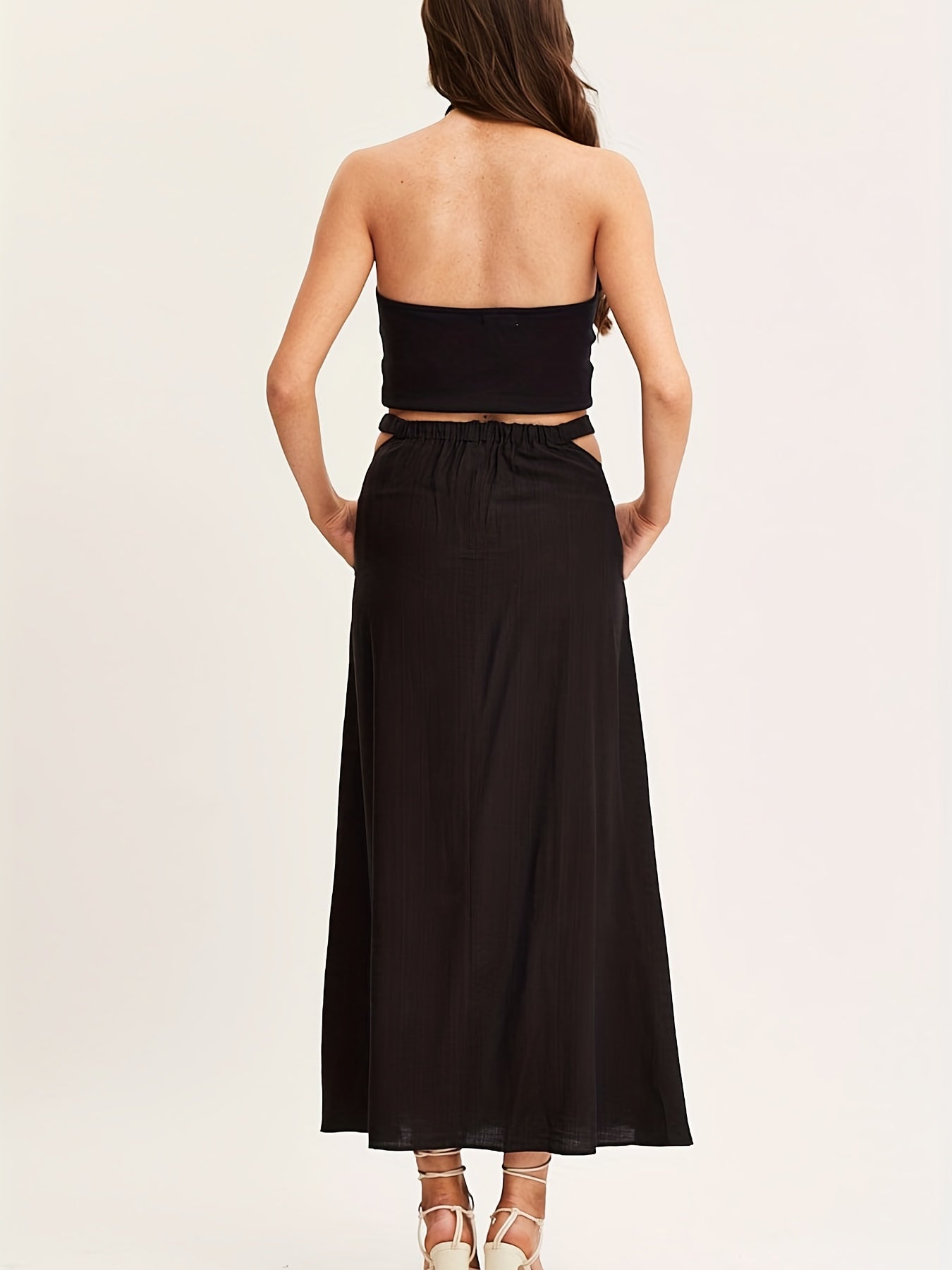 Pleated Elastic Waist Skirt for Spring & Summer