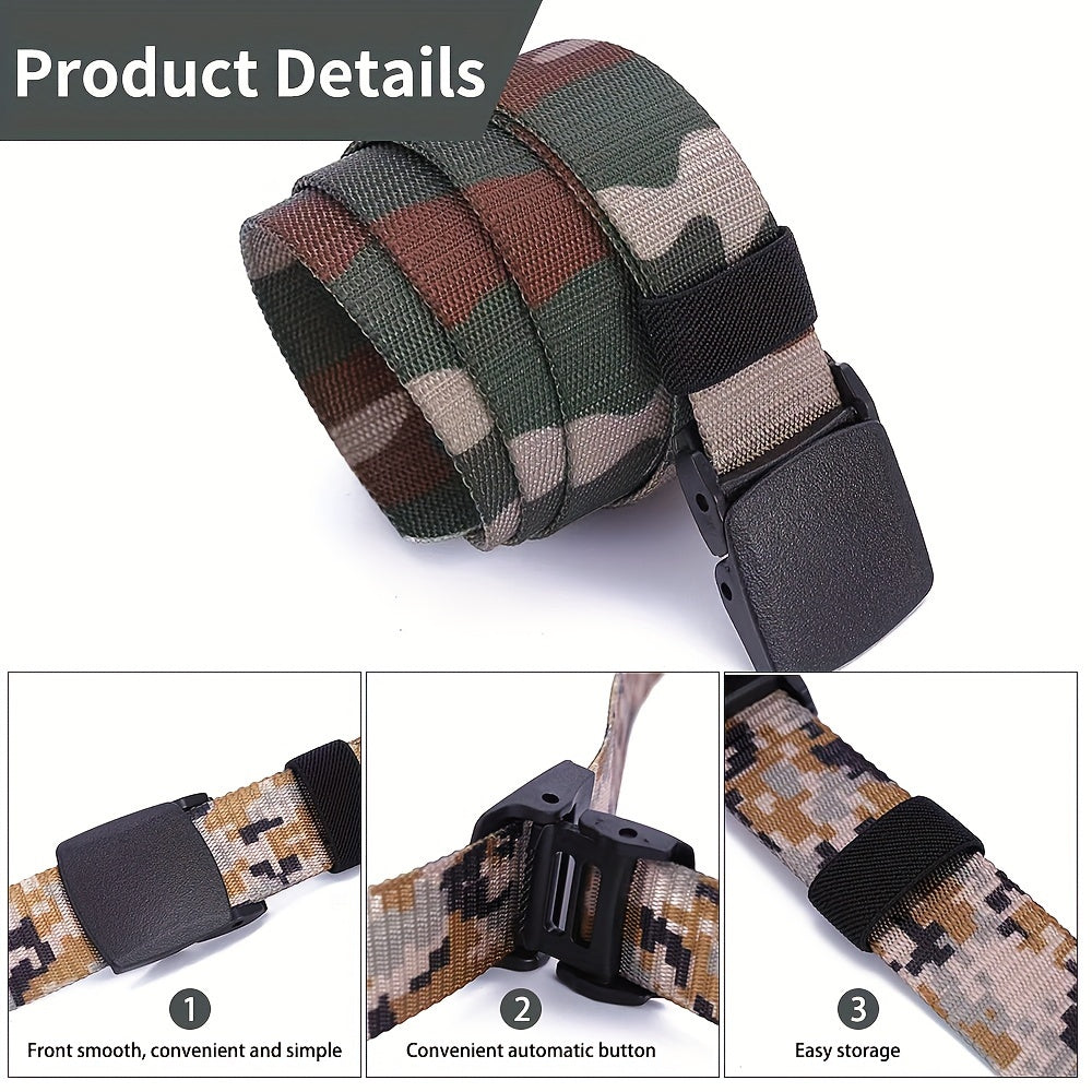 Durable Unisex Outdoor Sports Belt with Automatic Buckle