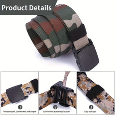 Durable Unisex Outdoor Sports Belt with Automatic Buckle