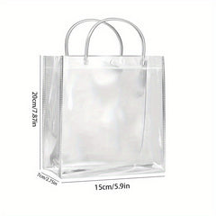 10pcs Transparent PVC Tote Bags - Wedding Christmas Birth Gift Packaging
