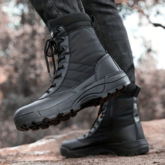 Men's Zipper Tactical Boots Anti-skid Lightweight for Training