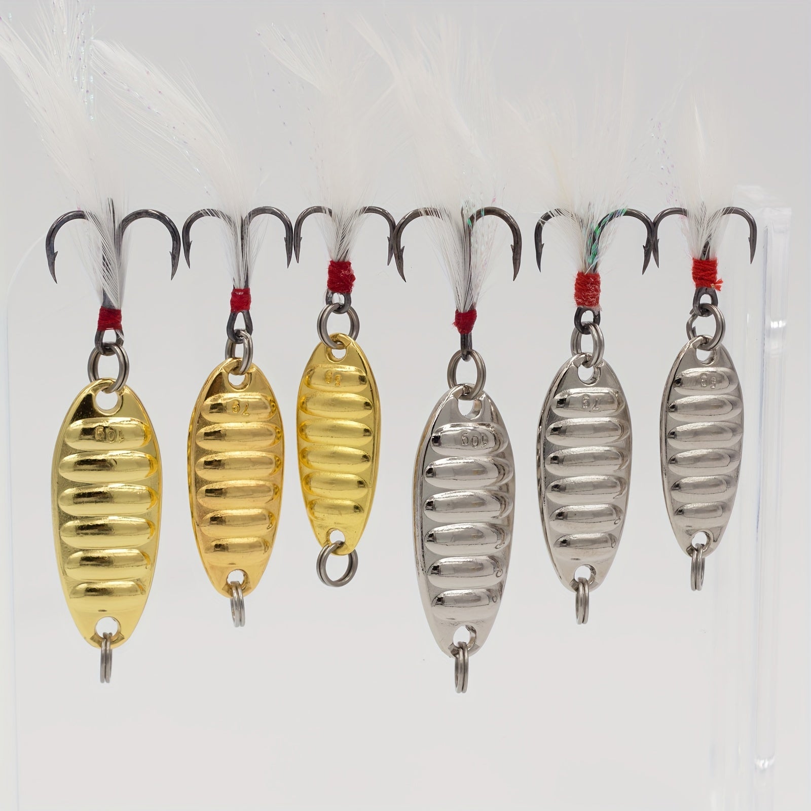 1pc Golden Silvery Spoon Fishing Lures 5g 7g 10g