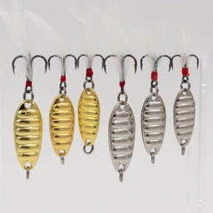 1pc Golden Silvery Spoon Fishing Lures 5g 7g 10g