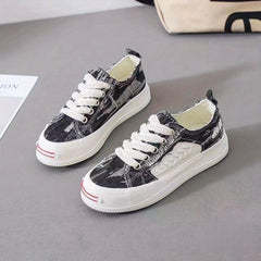 Acecred Men Canvas Low Top Sneaker Lace up Casual Shoes