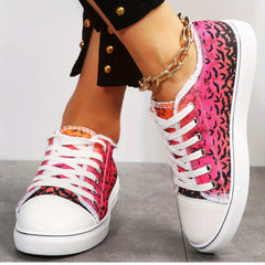 Women's Print Low Top Flat Shoes Lightweight Sport Shoes