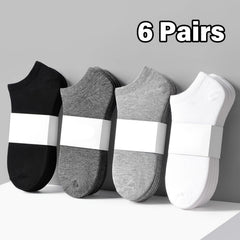 6 Pairs Solid Ankle Socks Comfy Short Women's Stockings Casual All match