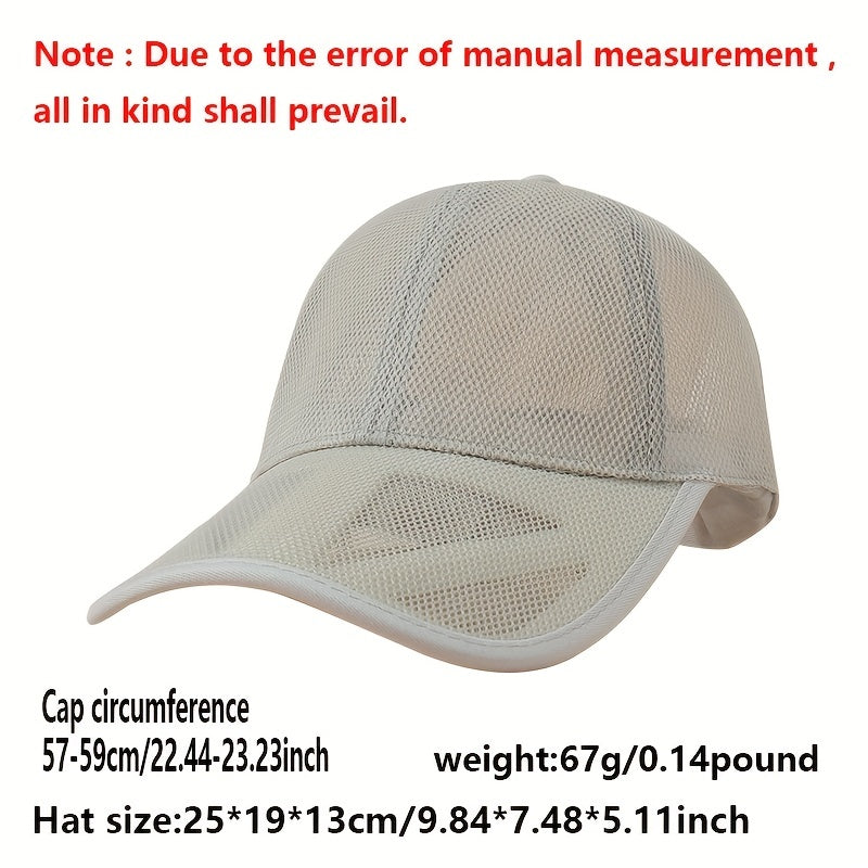 Mesh Hollow Breathable Trucker Hat Unisex Baseball Cap