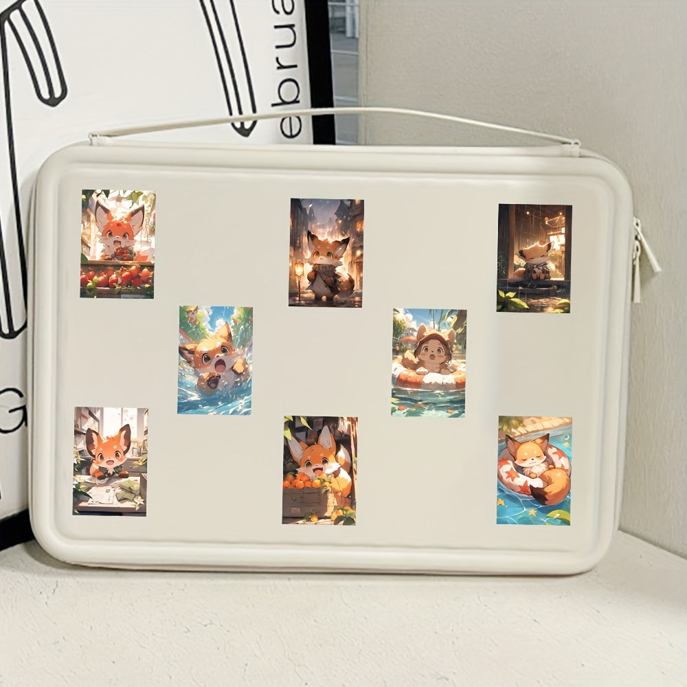 54pcs Fox Animal Stickers Pack For Kids Laptop Luggage Notebook Bike Decoration