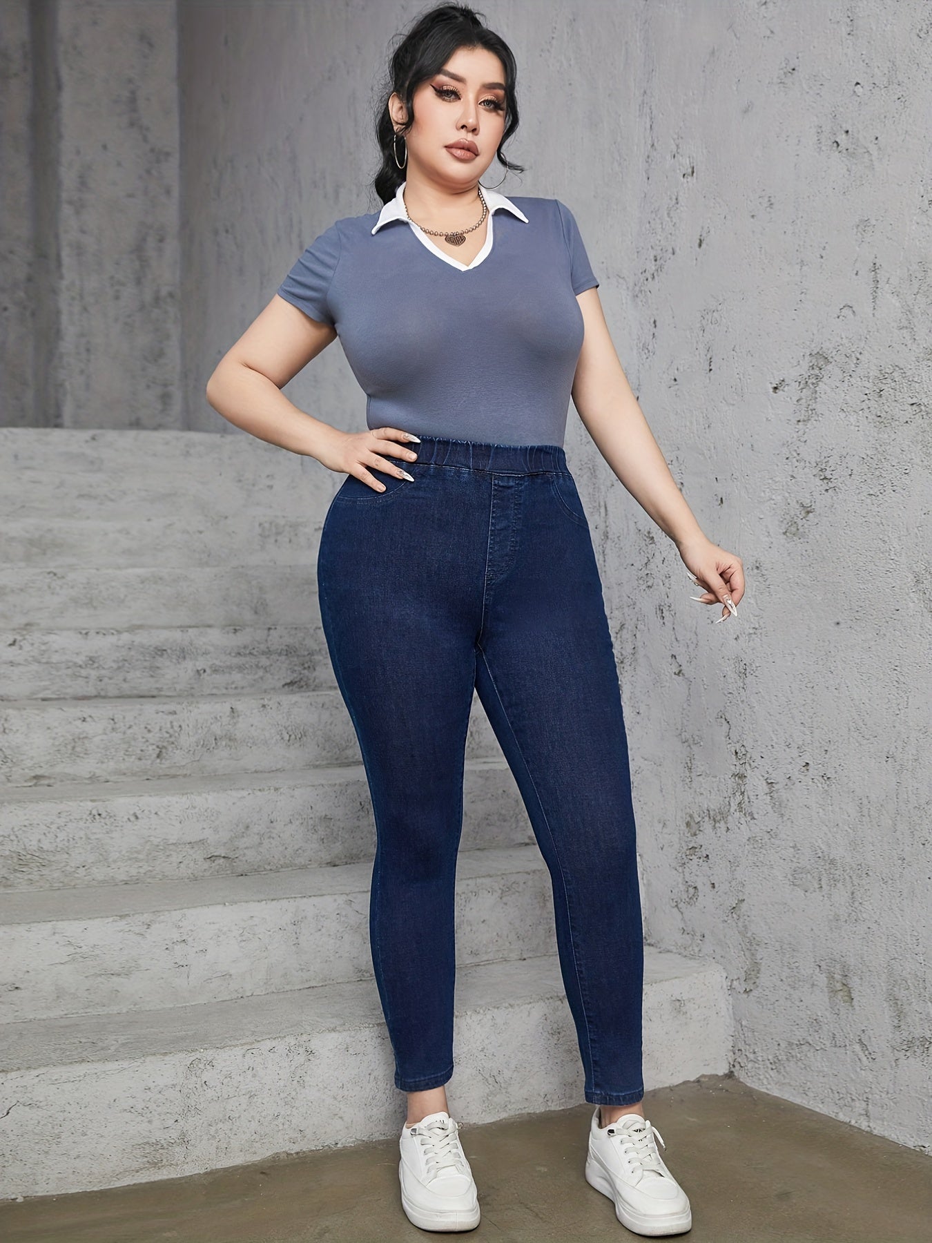 High Rise Stretch Skinny Jeans
