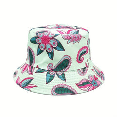 Boho Paisley Print Bucket Hat Reversible Lightweight Basin Hat