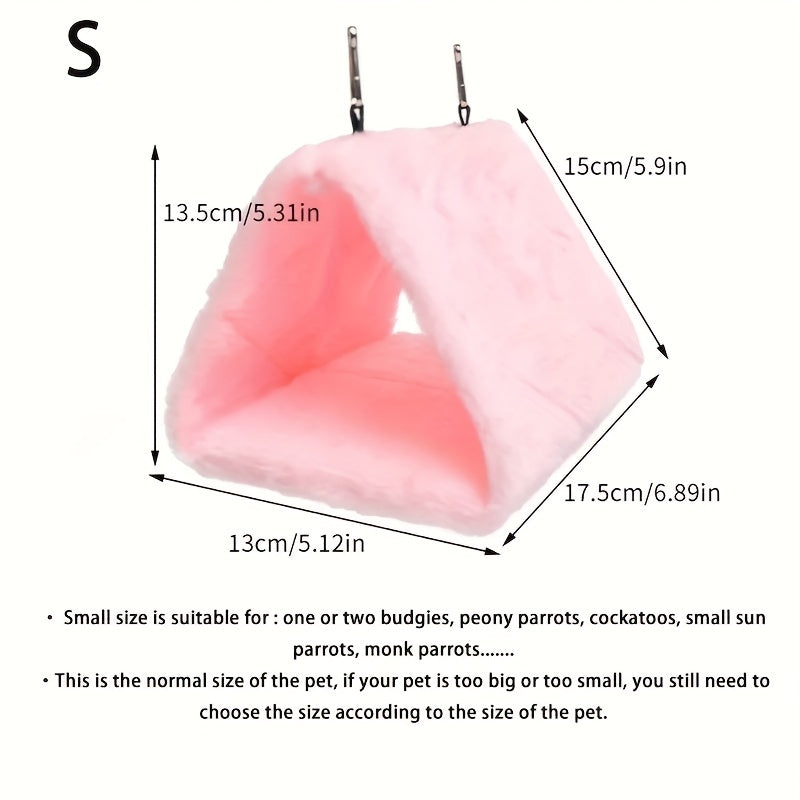 Small Pet Triangle Nest Flannelette Myna Winter Nest Pet Warm Cozy Cage