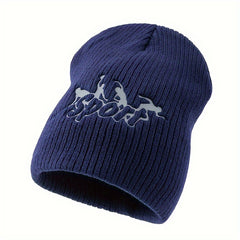 Sport Letter Knitted Hat Beanie... Cycling Coldproof Hat Skiing Hat