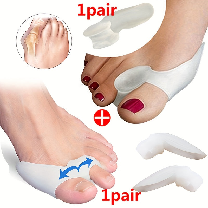 2 Pairs Silicone Gel Bunion Corrector Toe Separator