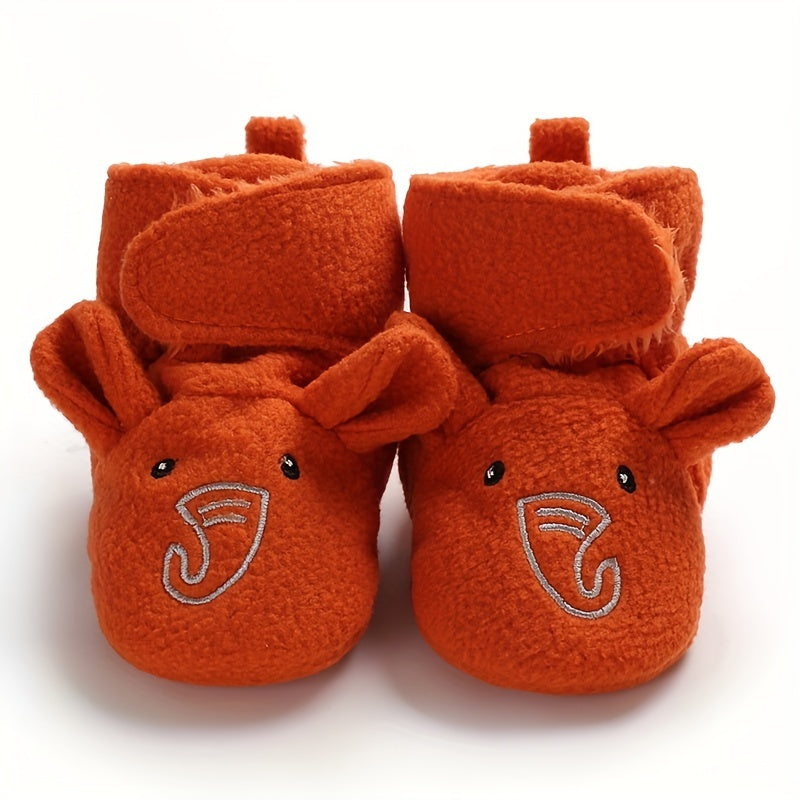 Baby Girls Cartoon Animal Boots Non Slip Warm Fleece Toddler Shoes
