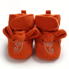 Baby Girls Cartoon Animal Boots Non Slip Warm Fleece Toddler Shoes