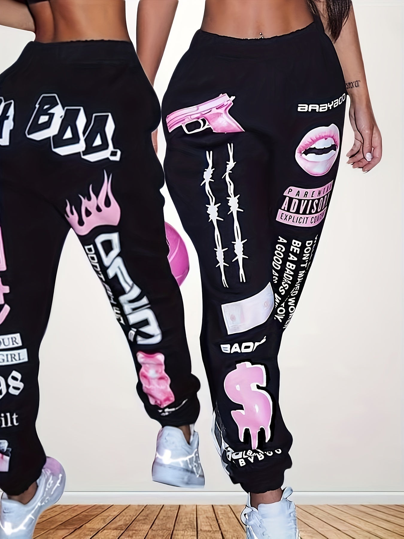 Y2K Streetwear Sweatpants Casual Sports Pants Women's Clothing
