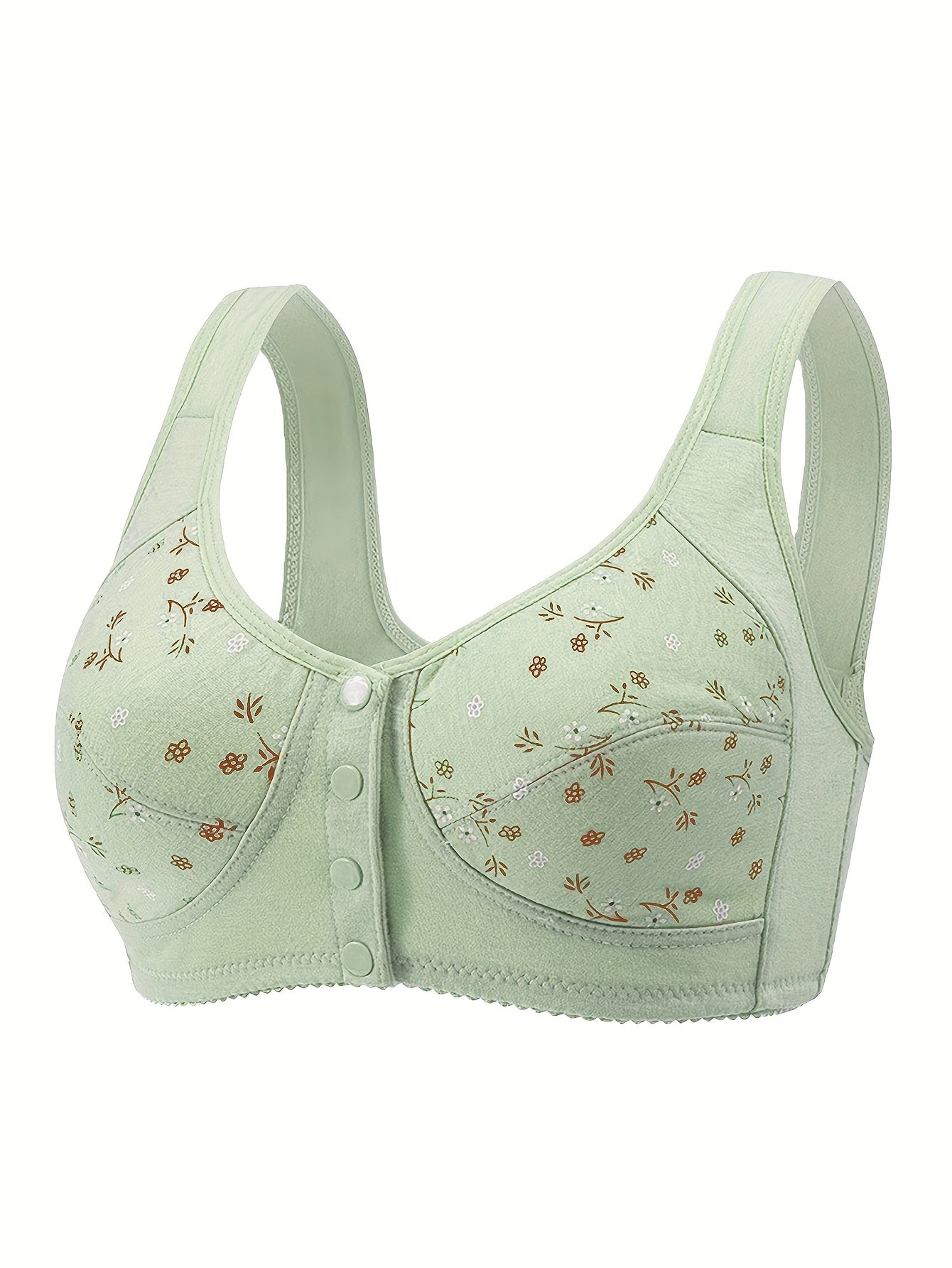 Floral Wireless Bras Comfy Stretchy Intimates Bra