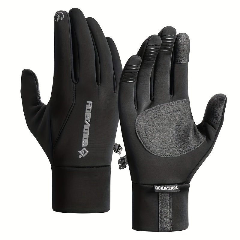 Winter Cycling Gloves Warm Windproof Waterproof Velvet Cold-proof