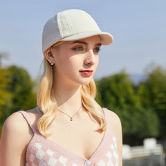 Khaki Embossed Baseball Cap Lightweight Women's Sports Hat