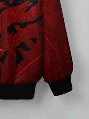 Boys Teens Abstract Birds Print Sweatshirt Casual