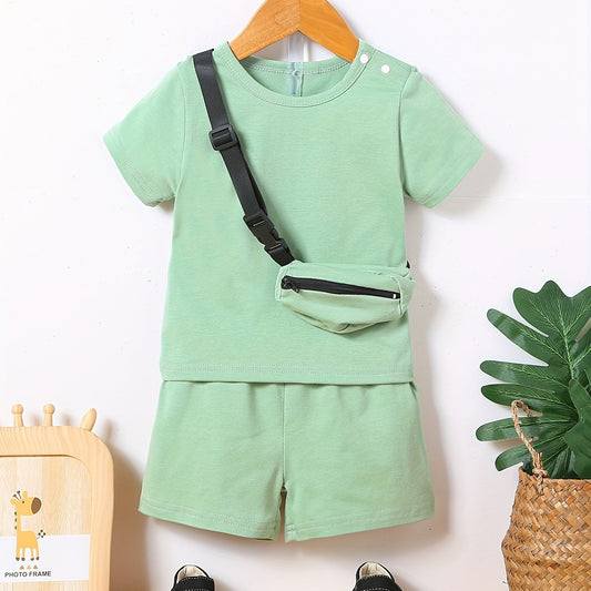 Toddler Boys Casual Short Sleeve T-shirt and Shorts Set