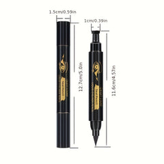 Waterproof Double Headed Eyeliner Pen for Left and Right Wings